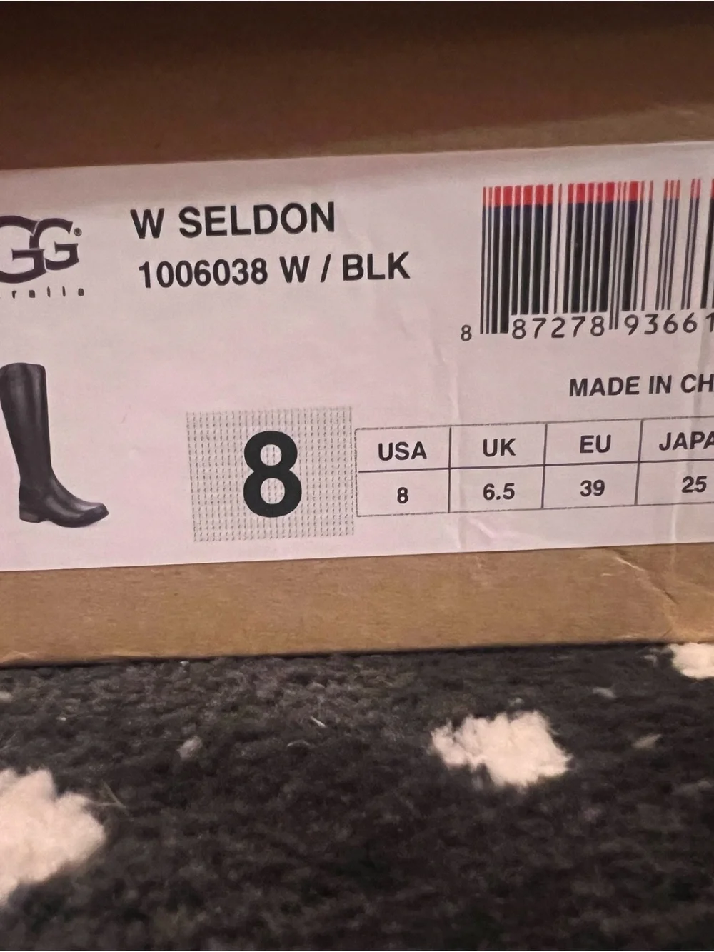 UGG Seldon Women's Tall Black Leather Riding Boots
